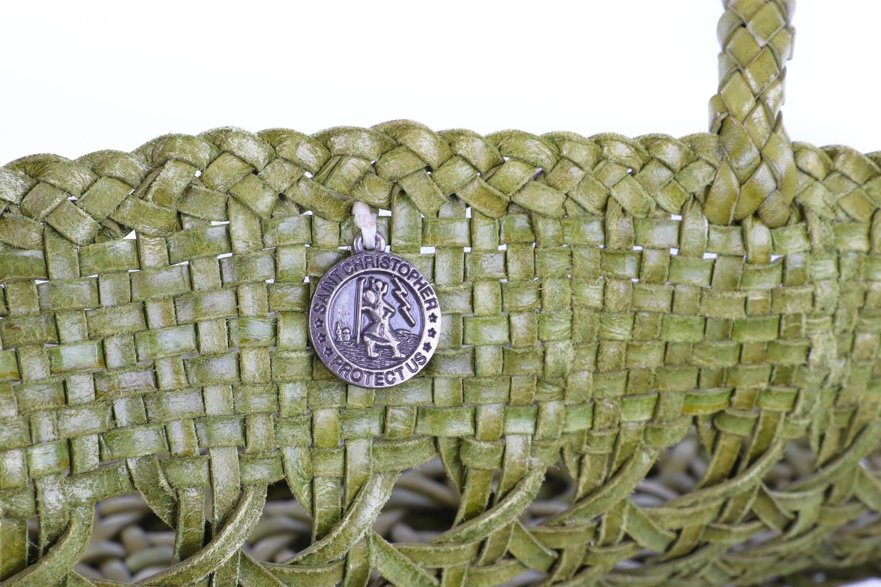 DRAGON DIFFUSION GREEN LEATHER TOTE BAG