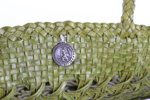 DRAGON DIFFUSION GREEN LEATHER TOTE BAG