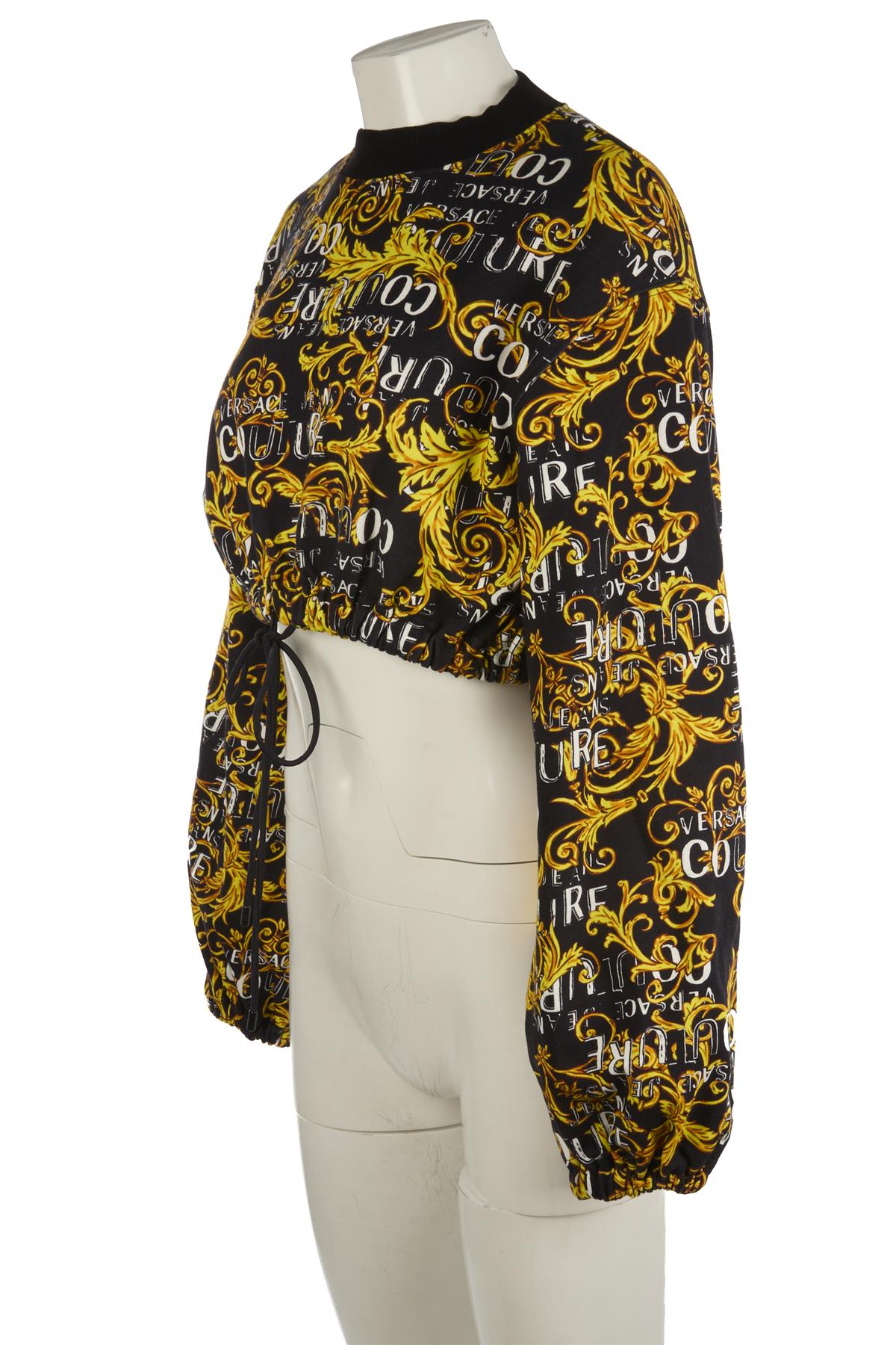 VERSACE JEANS COUTURE BLACK COTTON SWEATSHIRT MEDIUM