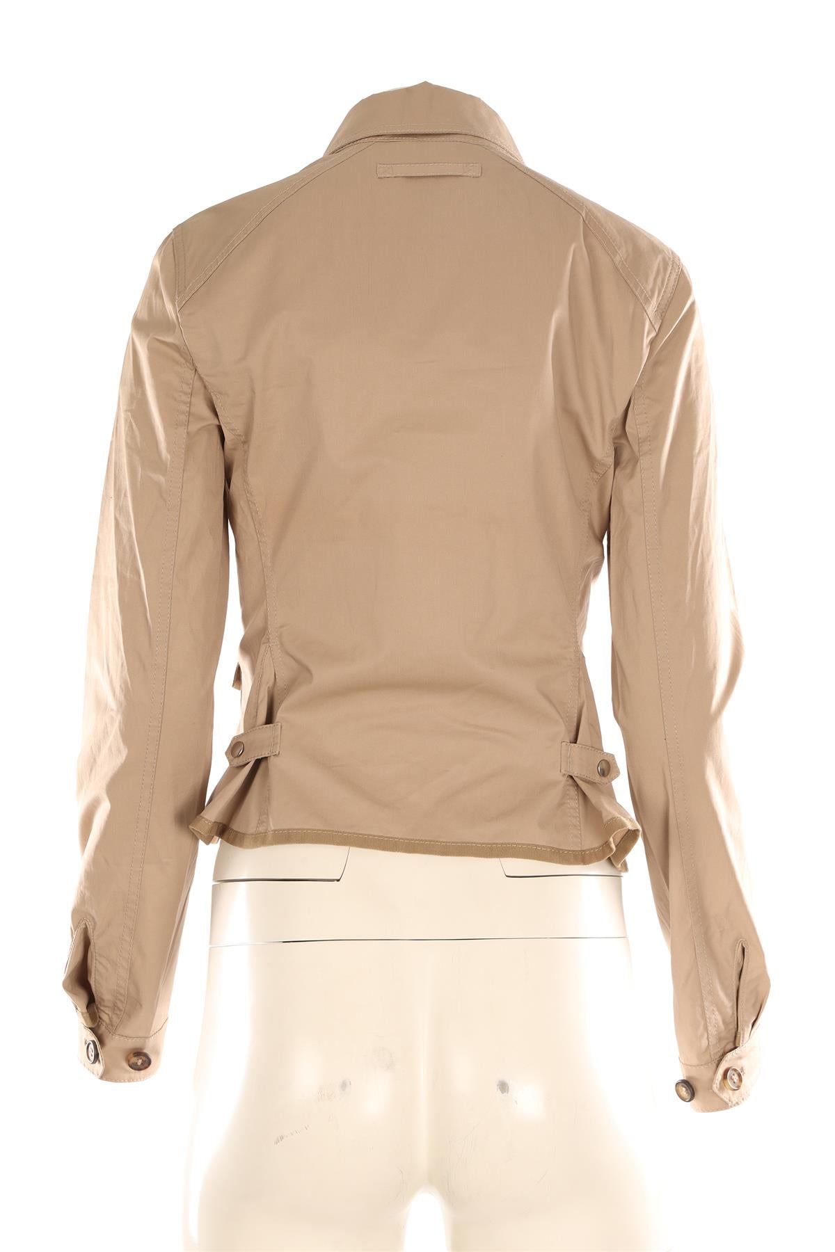 PRADA TAUPE COTTON JACKET IT 42 UK 10