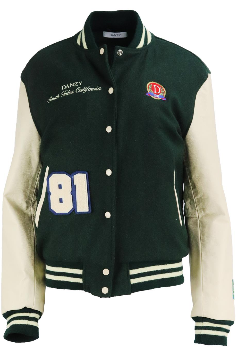 DANZY OVERSIZED WOOL FELT BOMBER JACKET SMALL