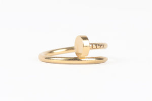 CARTIER GOLD JUSTE UN CLOU SMALL 18K YELLOW GOLD RING 47MM