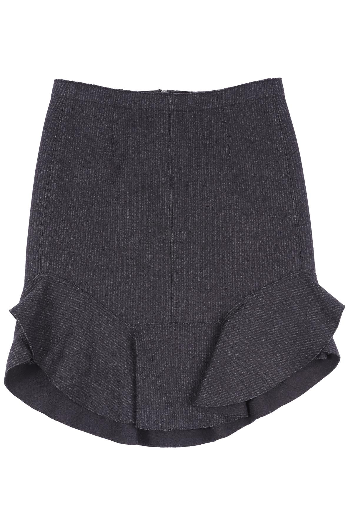 ISABEL MARANT BLACK WOOL MINI SKIRT FR 34 UK 6