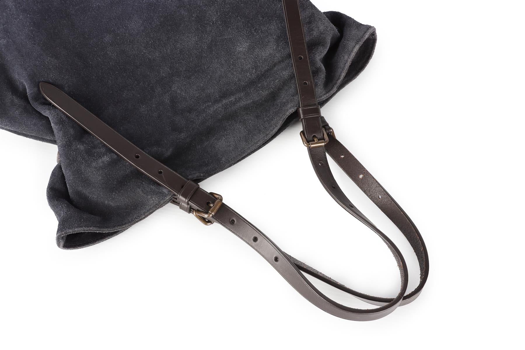 TOMAS MAIER NAVY SUEDE TOTE BAG