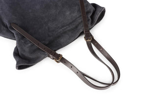 TOMAS MAIER NAVY SUEDE TOTE BAG