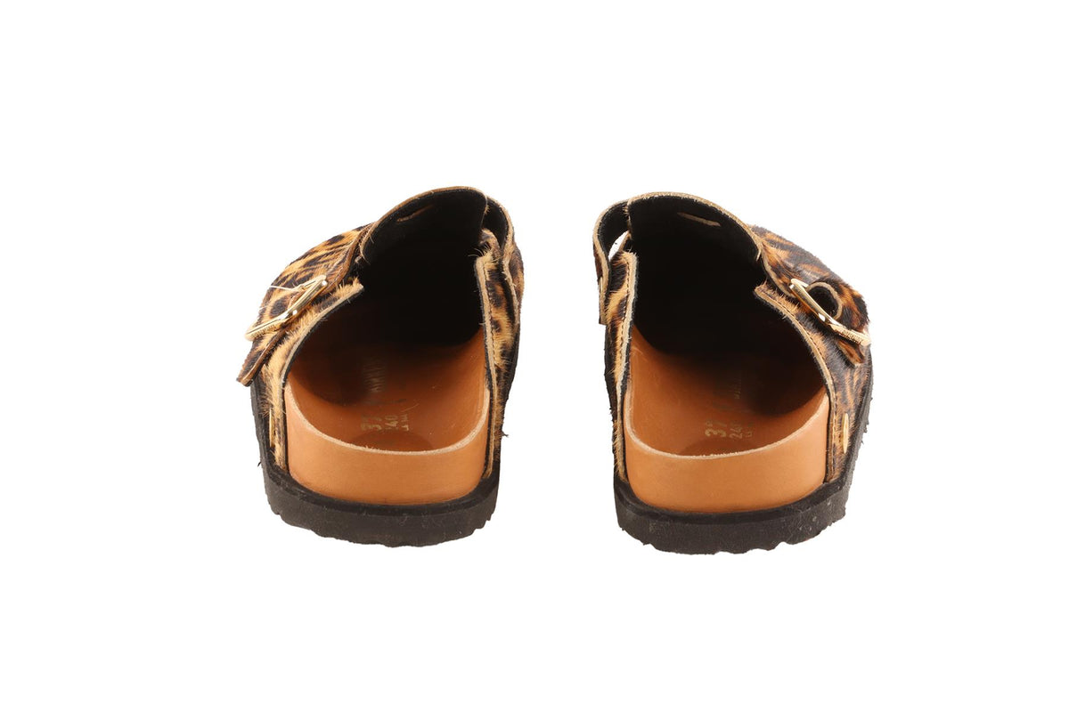 BIRKENSTOCK 1774 BROWN CALF HAIR MULES EU 37 UK 4 US 7