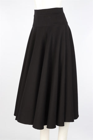 ESCADA BLACK WOOL MAXI SKIRT IT 36 UK 4