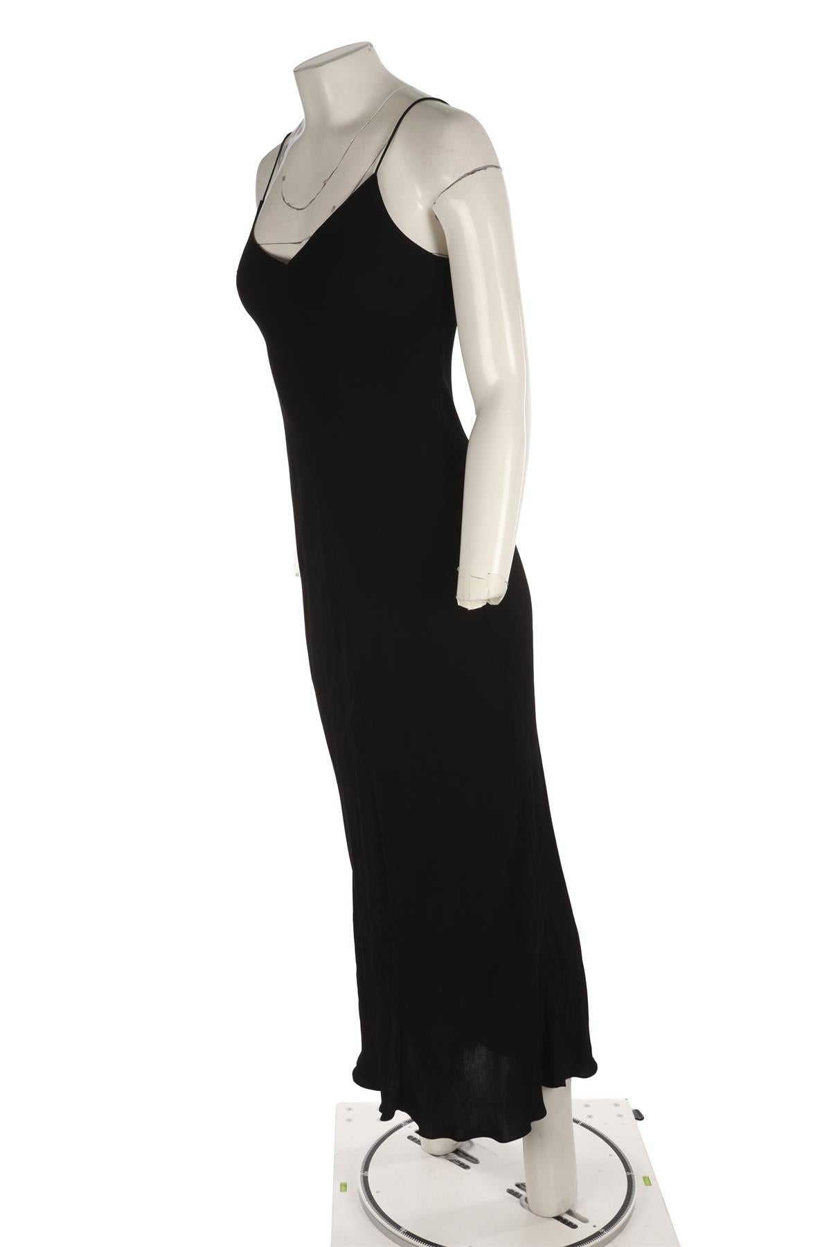 THE ROW BLACK CREPE MAXI DRESS US 2 UK 6
