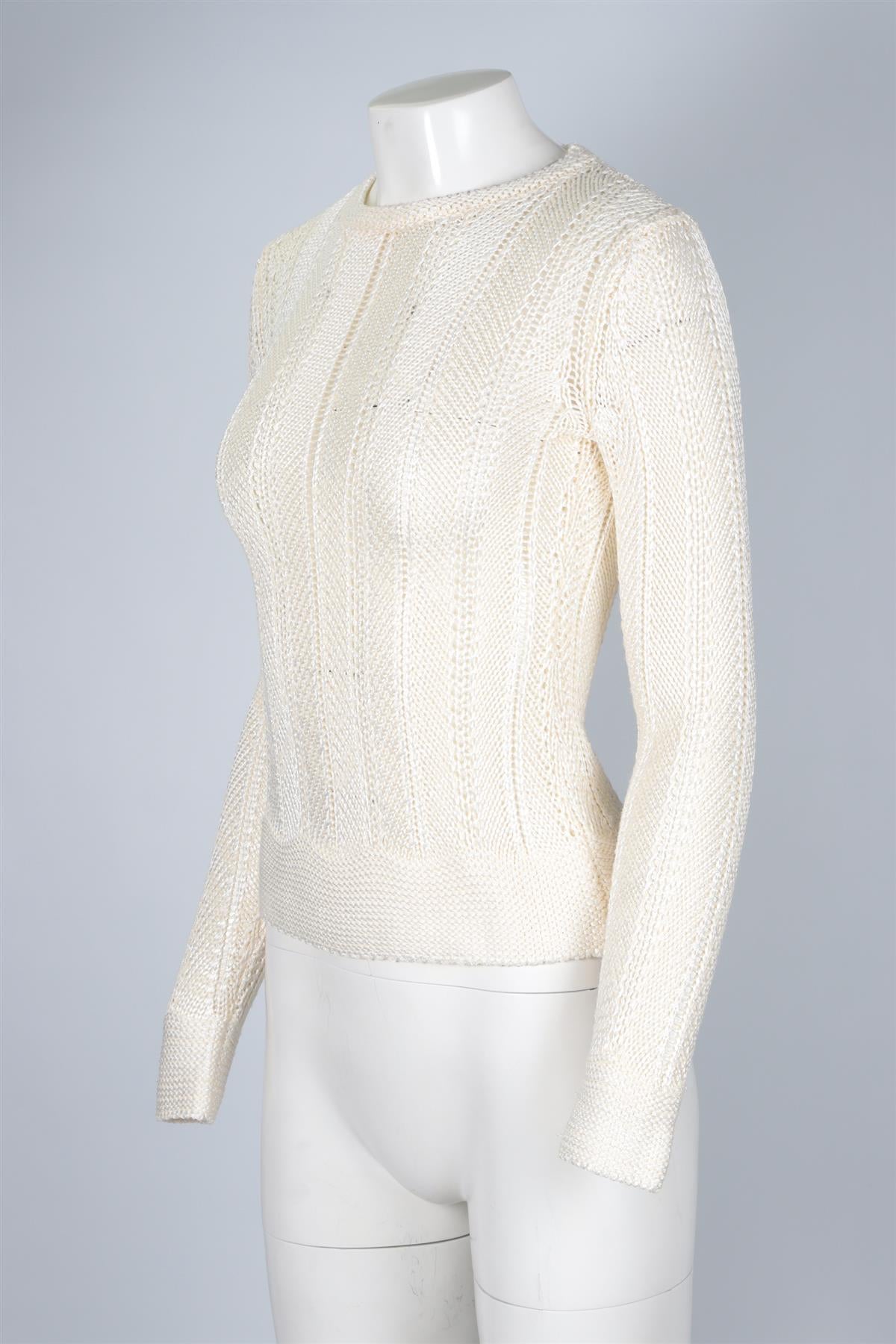 ZIMMERMANN CREAM CROCHET SWEATER UK 10