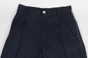 HARAGO NAVY MEN'S LINEN PANTS SMALL