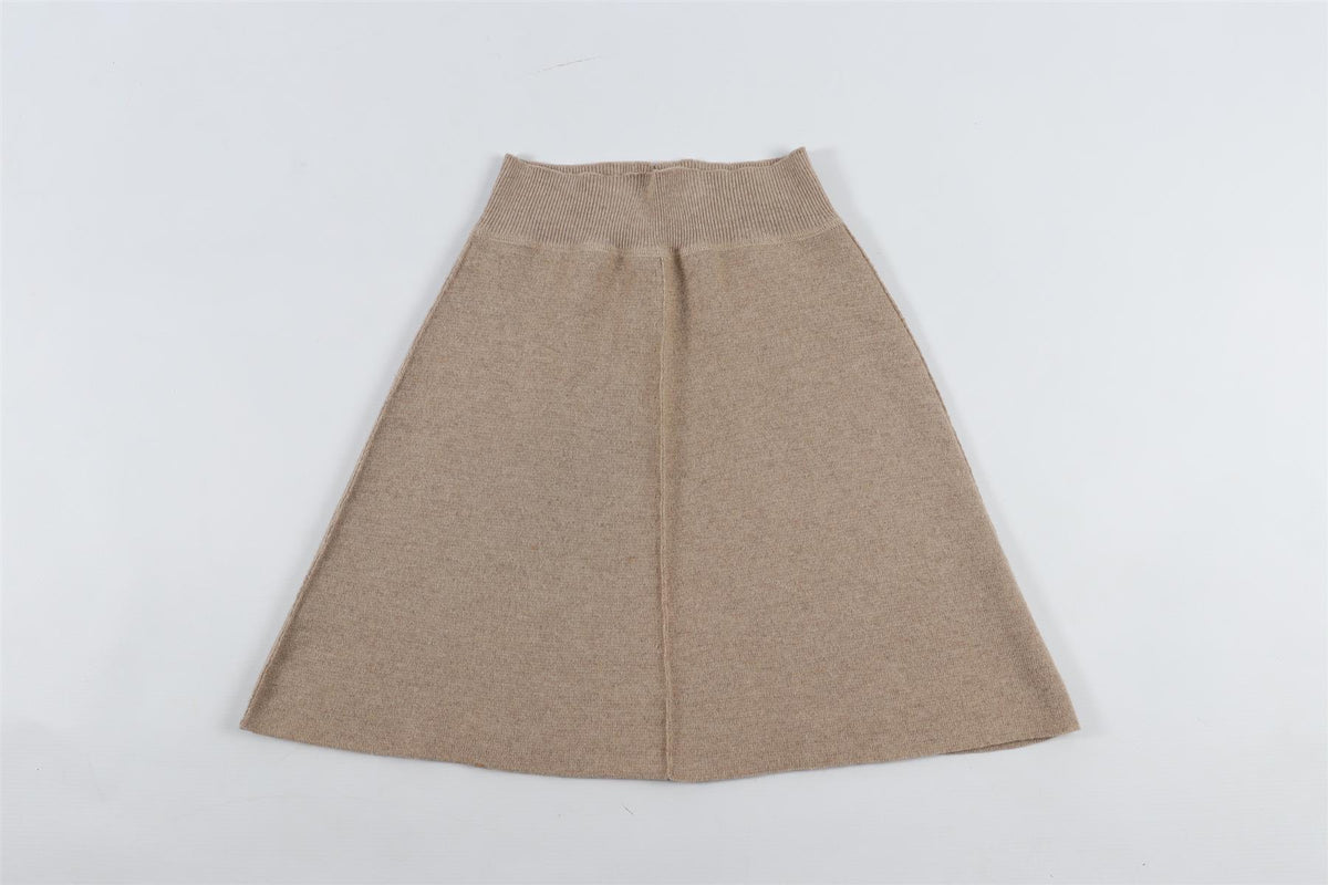MORESI TAN CASHMERE MINI SKIRT IT 34 UK 2