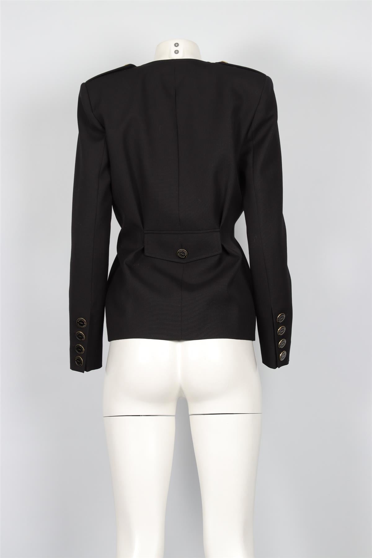 ALEXANDRE VAUTHIER BLACK WOOL JACKET FR 36 UK 8