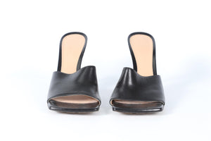 BOTTEGA VENETA BLACK LEATHER MULE SANDALS EU 39 UK 6 US 9