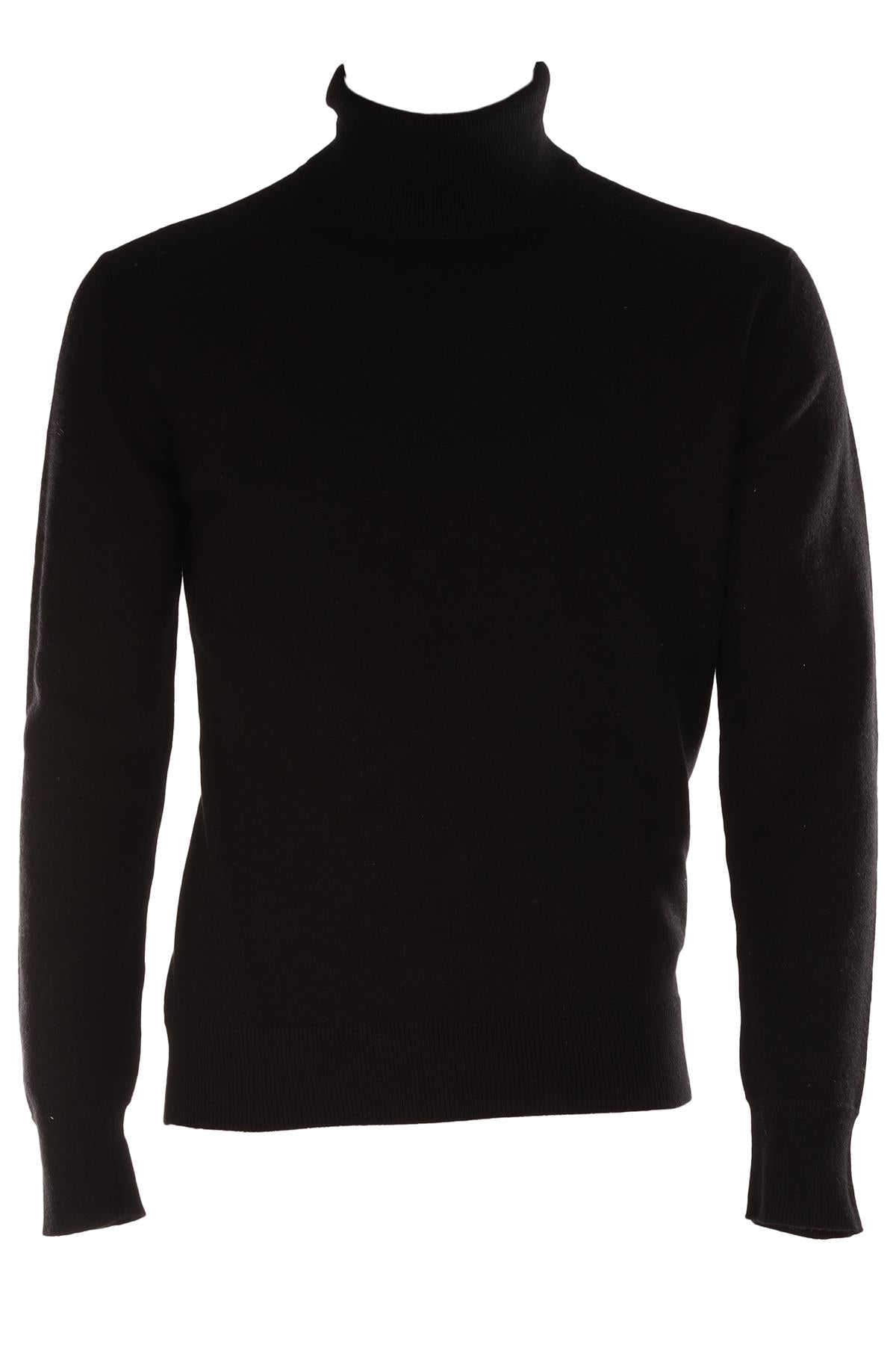 HUSBANDS BLACK MEN'S CASHMERE SWEATER SMALL