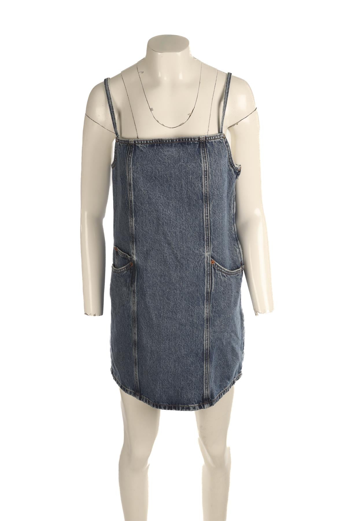RE/DONE BLUE DENIM MINI DRESS SMALL