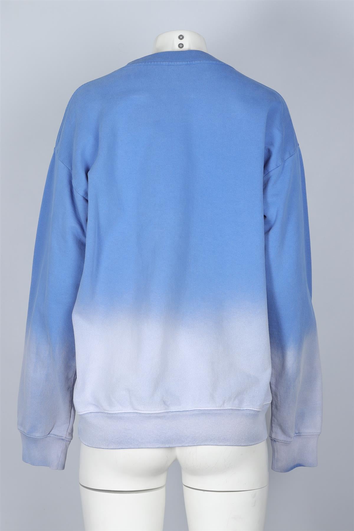 SPORTY & RICH BLUE COTTON SWEATSHIRT MEDIUM