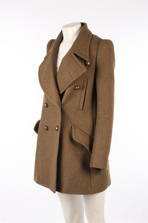 CHLOÉ GREEN WOOL COAT FR 36 UK 8