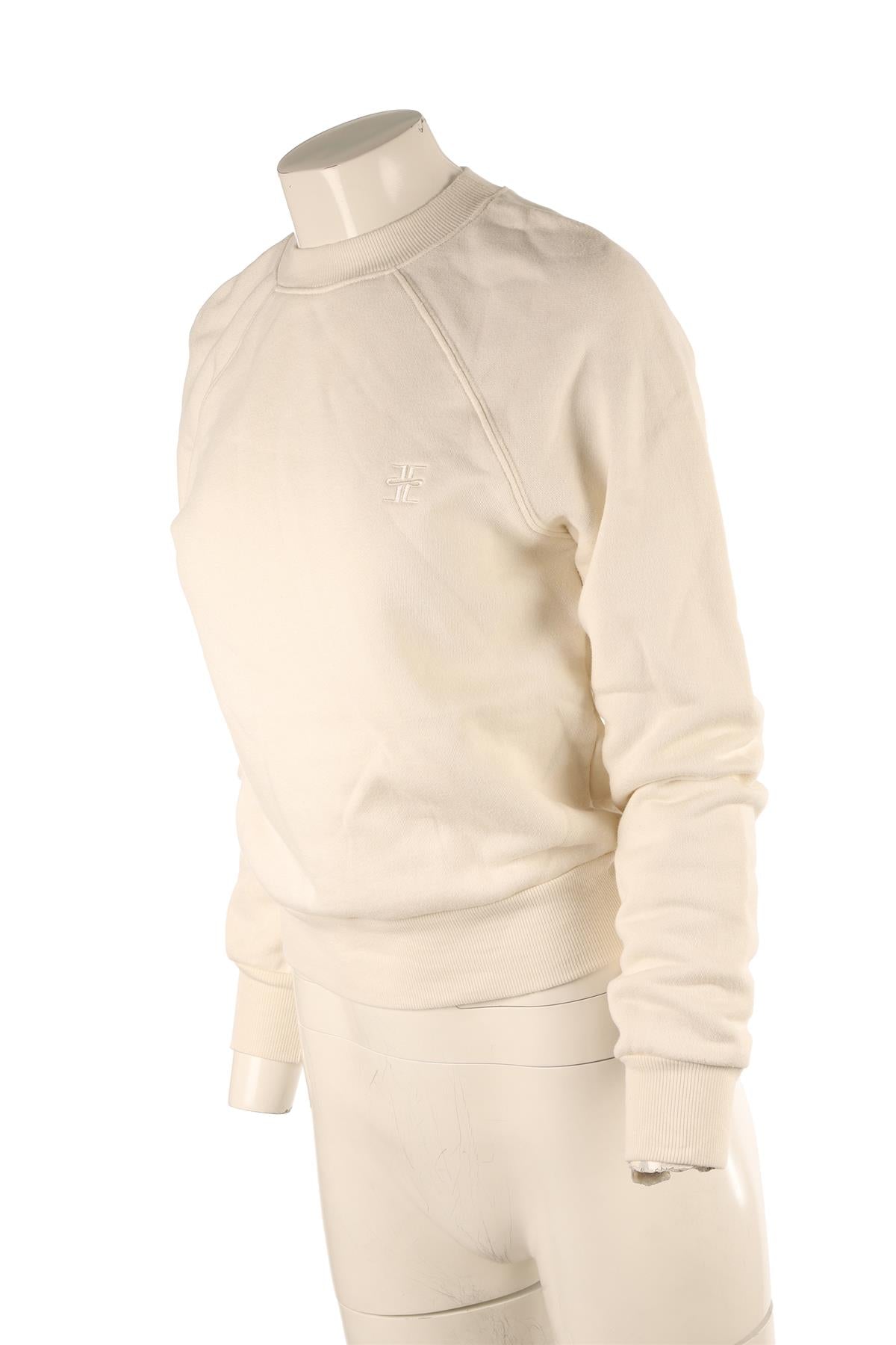 ETERNE CREAM COTTON SWEATSHIRT SMALL