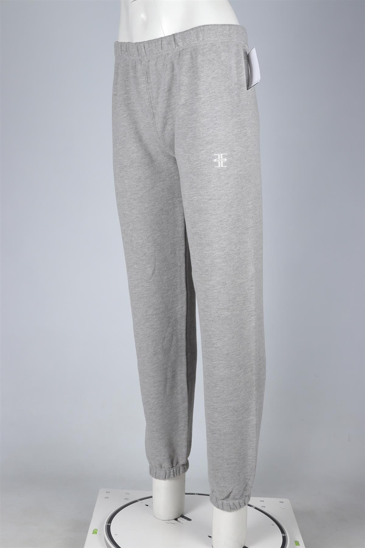 ETERNE GREY COTTON TRACK PANTS SMALL