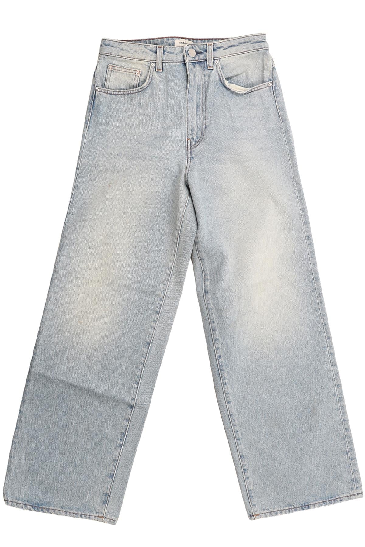 TOTEME BLUE HIGH RISE STRAIGHT LEG JEANS W26