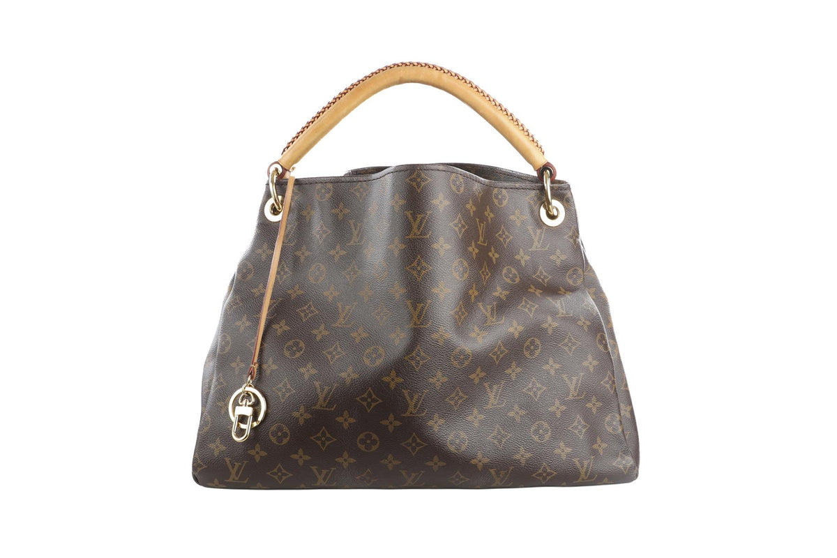 LOUIS VUITTON BROWN 2015 ARTSY GM MONOGRAM COAT CANVAS SHOULDER BAG
