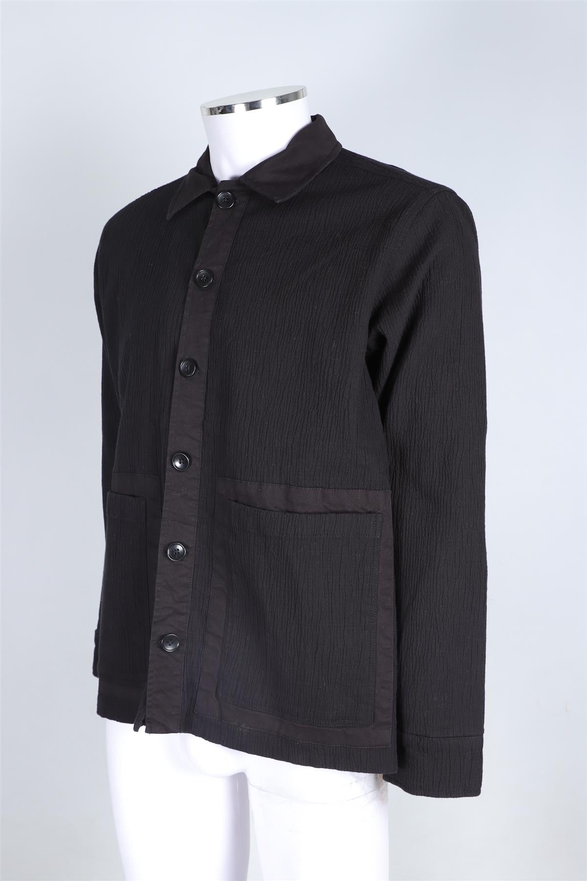 PERCIVAL BLACK MEN'S COTTON JACKET MEDIUM