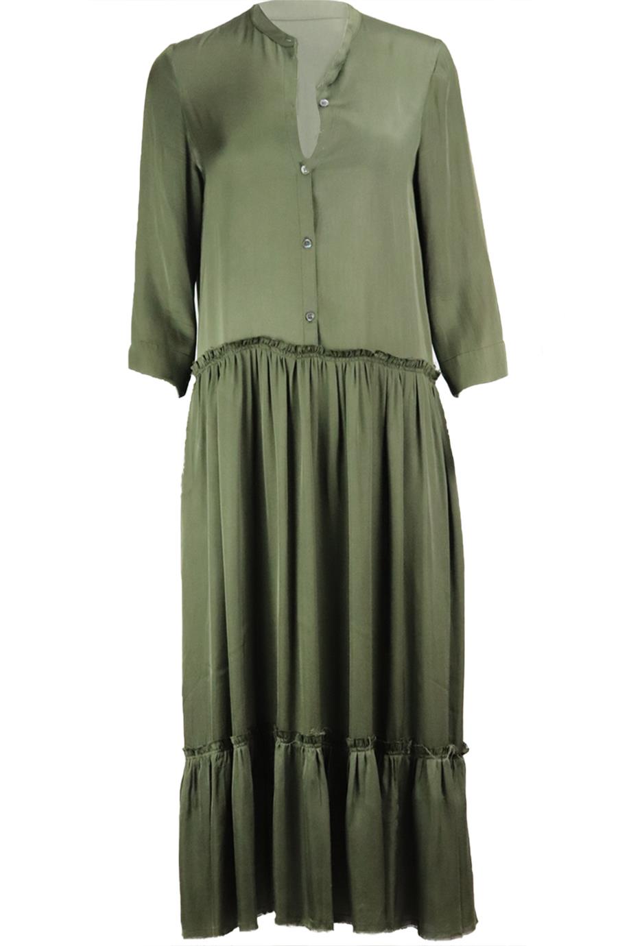 RAQUEL ALLEGRA TIERED SATIN MAXI DRESS UK 12