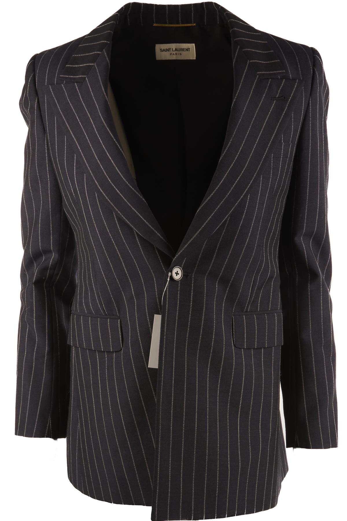 SAINT LAURENT NAVY WOOL BLAZER FR 36 UK 8
