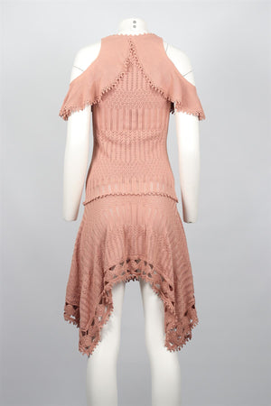 JONATHAN SIMKHAI PINK KNIT MINI DRESS MEDIUM