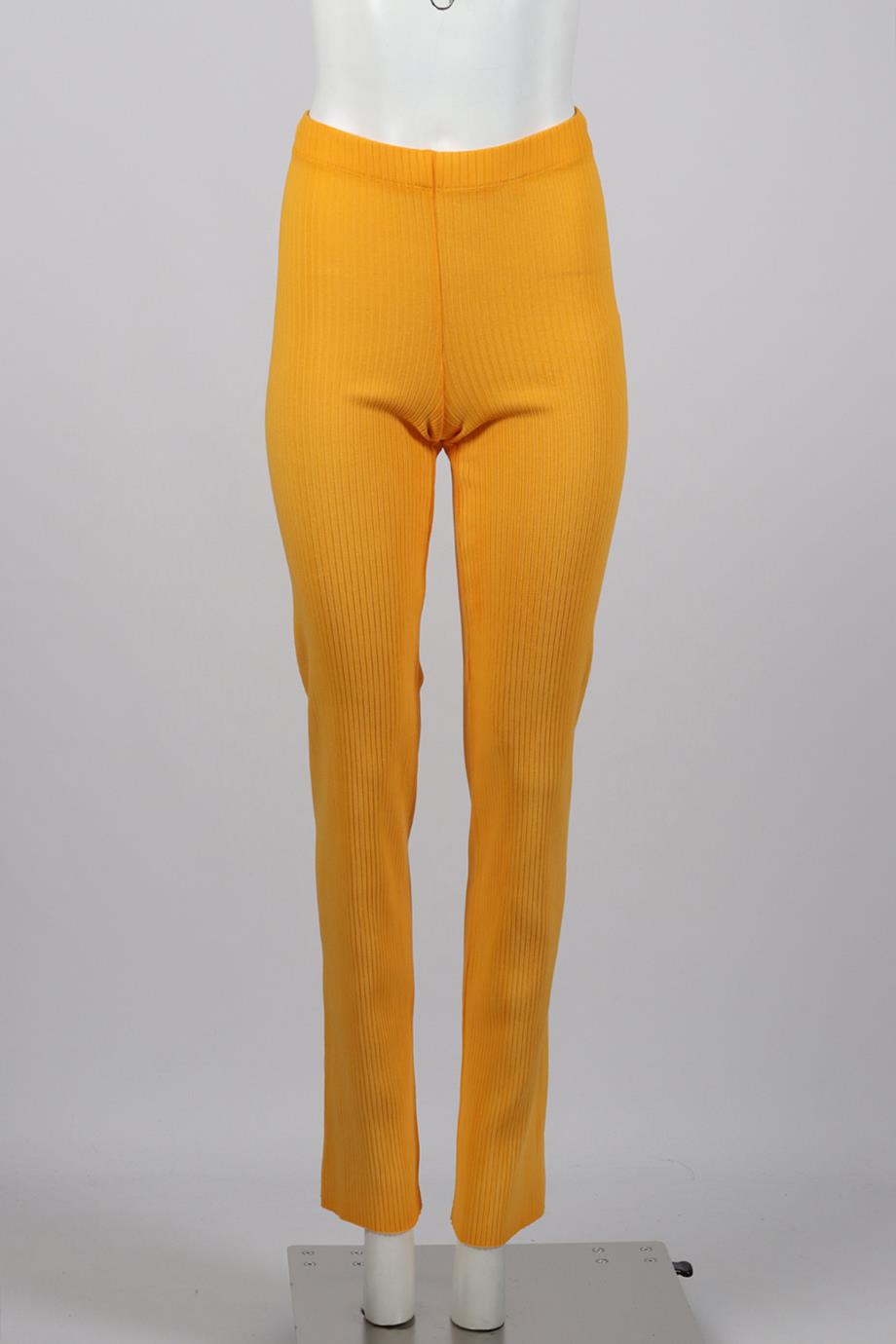 COTTON CITIZEN RIBBED COTTON BLEND FLARED PANTS XSMALL