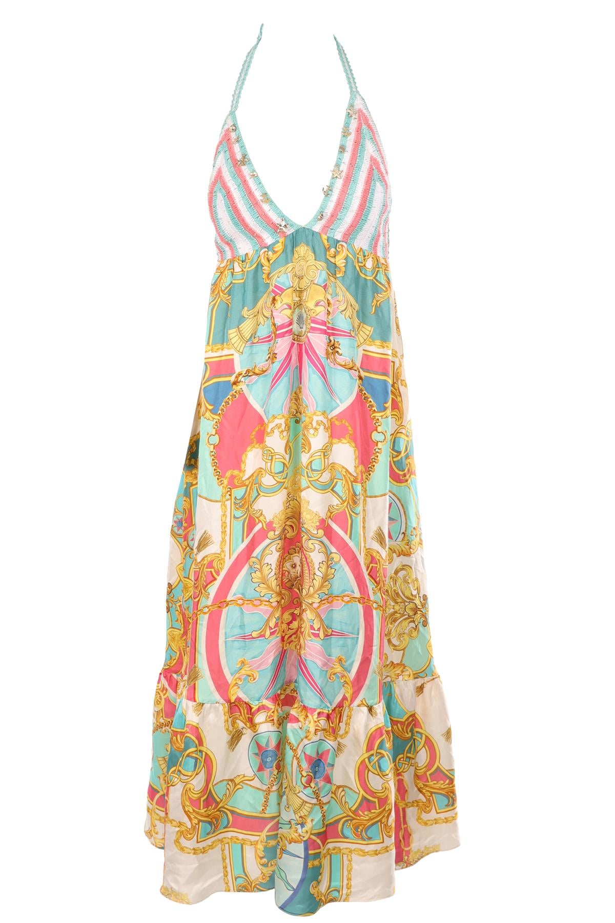 CAMILLA WHITE LINEN MINI DRESS MEDIUM