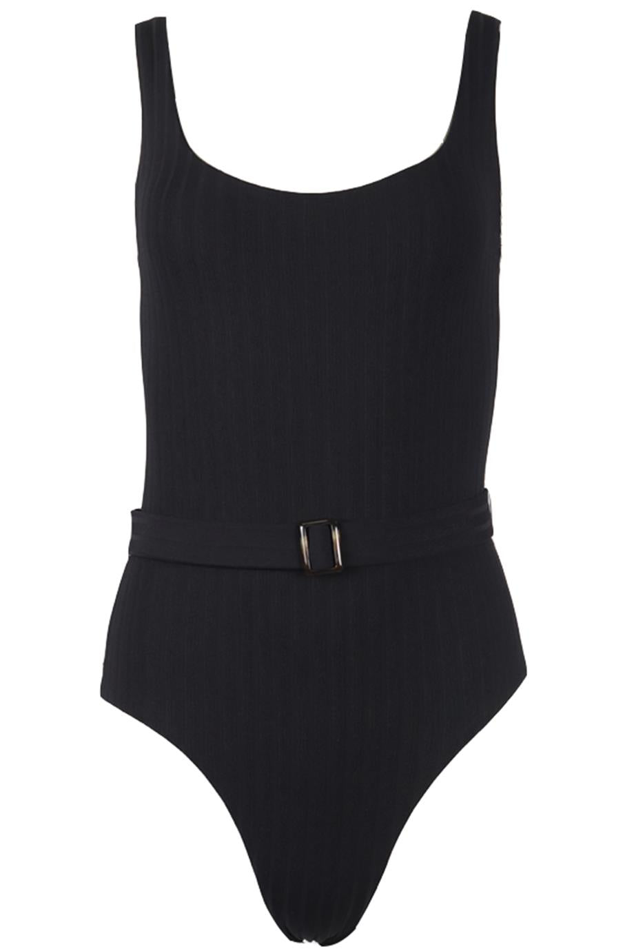 MELISSA OBADASH BELTED JERSEY SWIMSUIT UK 10