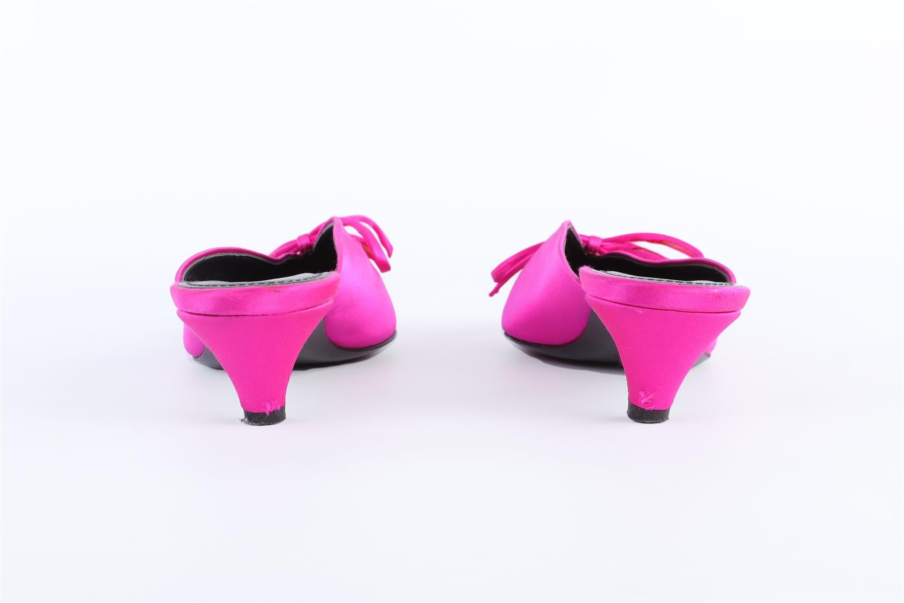 BALENCIAGA PINK SATIN MULES EU 38 UK 5 US 8