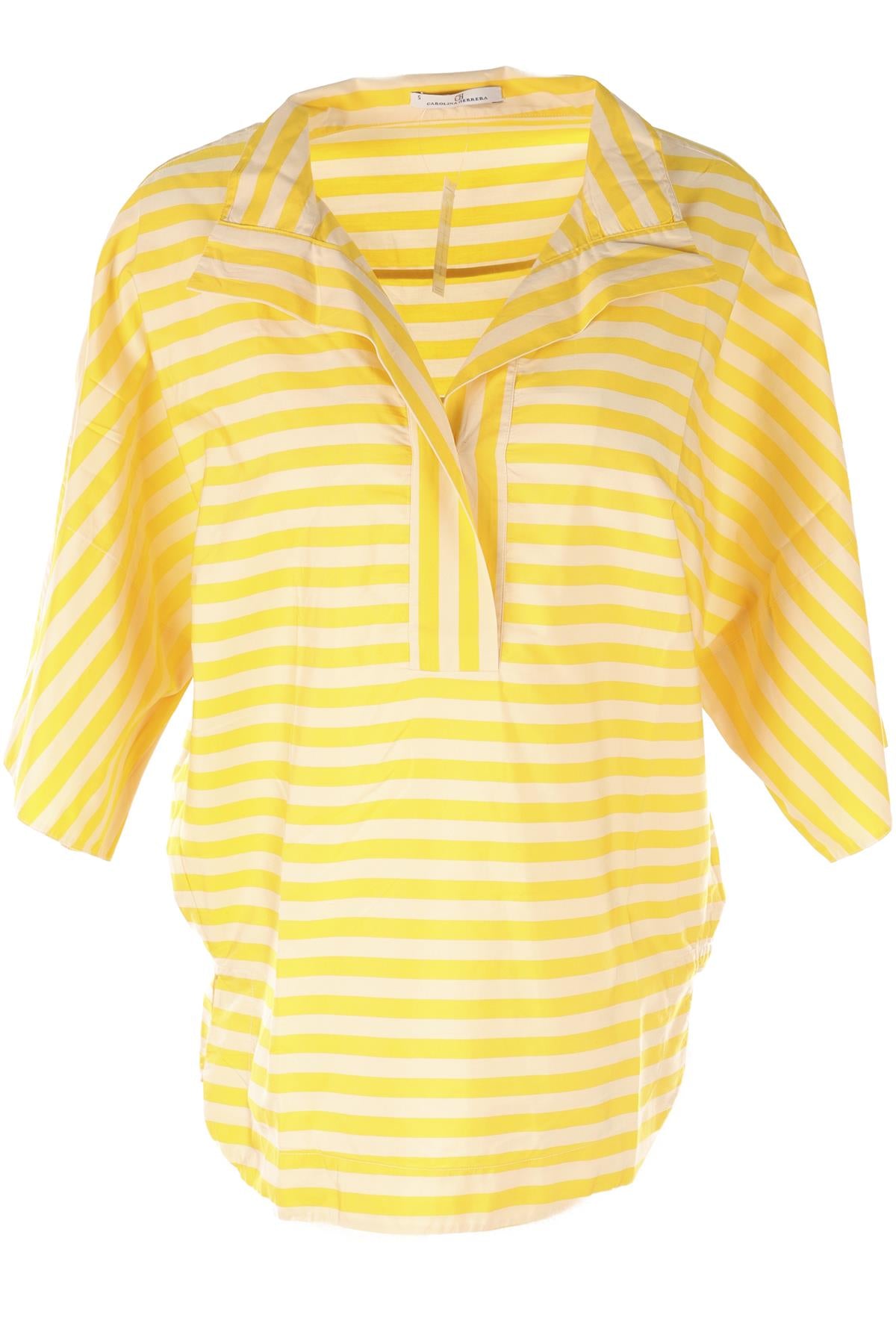 CH CAROLINA HERRERA YELLOW COTTON SHIRT SMALL