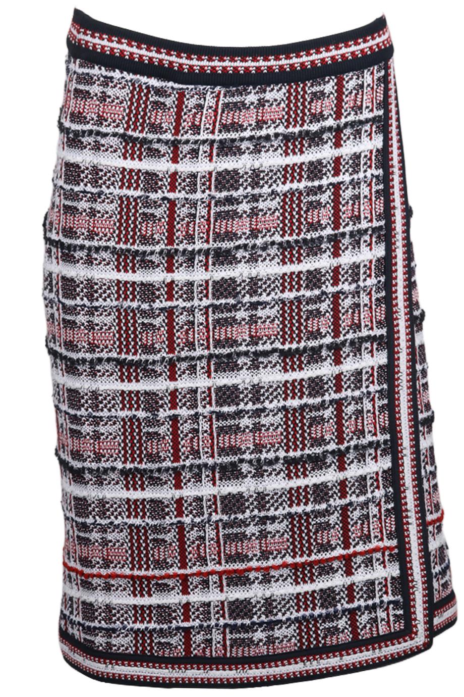 THOM BROWNE CHECKED COTTON BLEND MIDI SKIRT IT 42 UK 10
