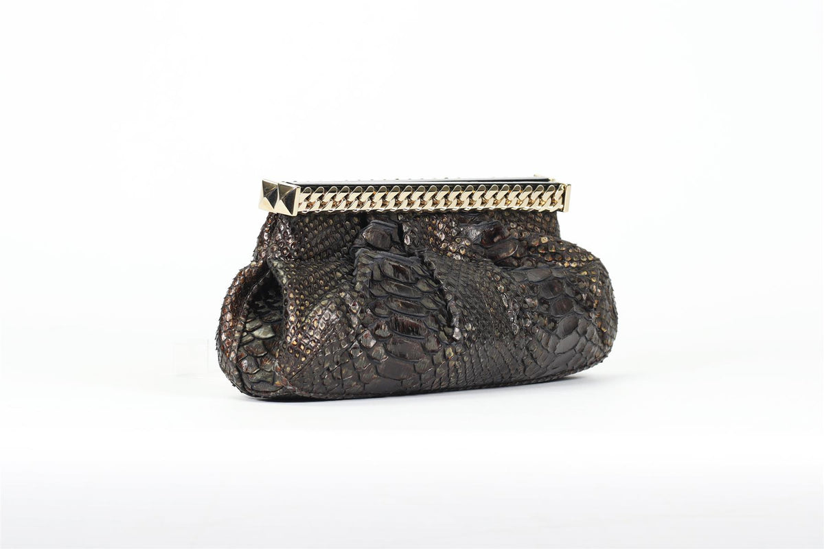CHRISTIAN LOUBOUTIN SNAKESKIN CLUTHCH
