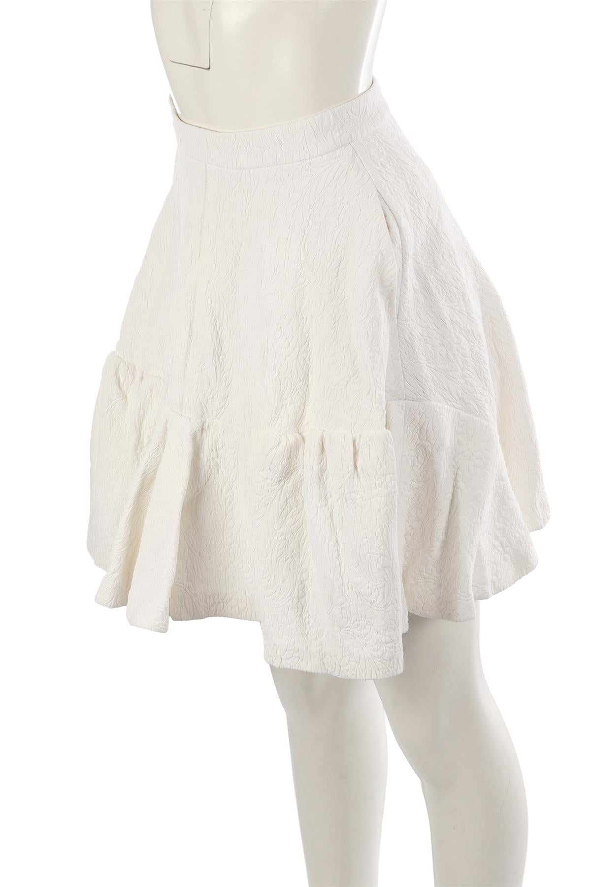CHLOÉ WHITE KNIT MINI SKIRT FR 34 UK 6
