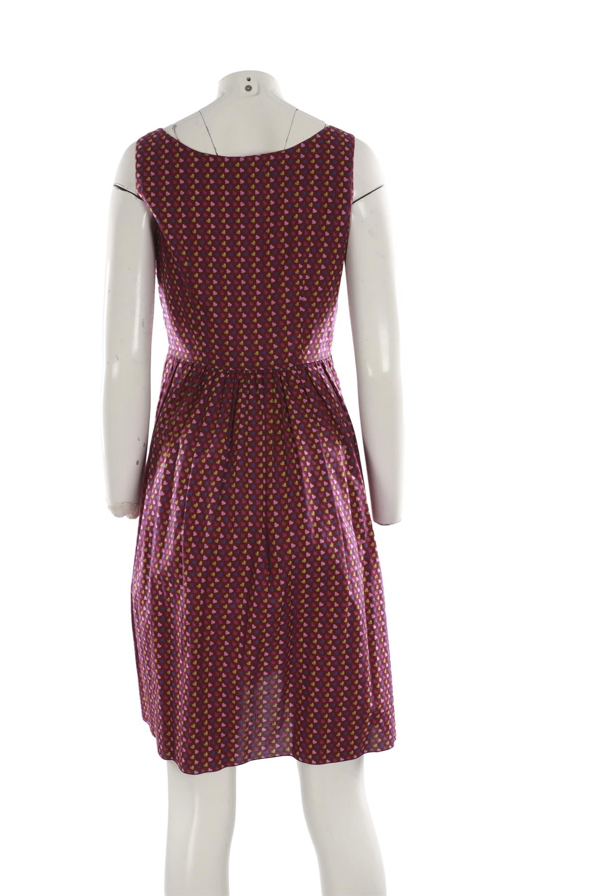 PRADA MULTI COTTON MIDI DRESS IT 42 UK 10