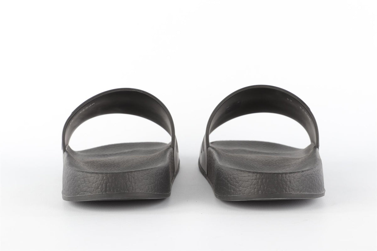 VALENTINO BLACK MEN'S RUBBER SLIDES EU 43 UK 9 US 10