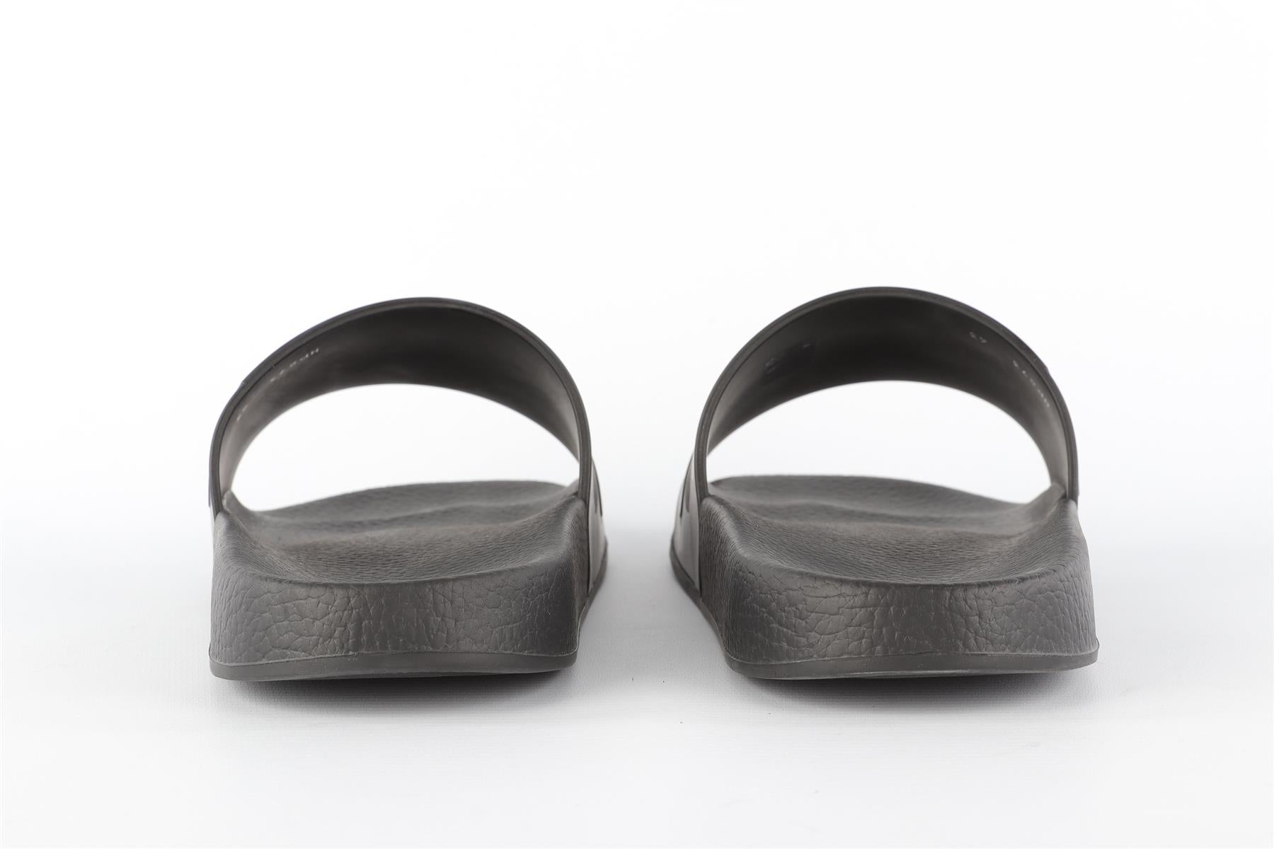 VALENTINO BLACK MEN'S RUBBER SLIDES EU 43 UK 9 US 10
