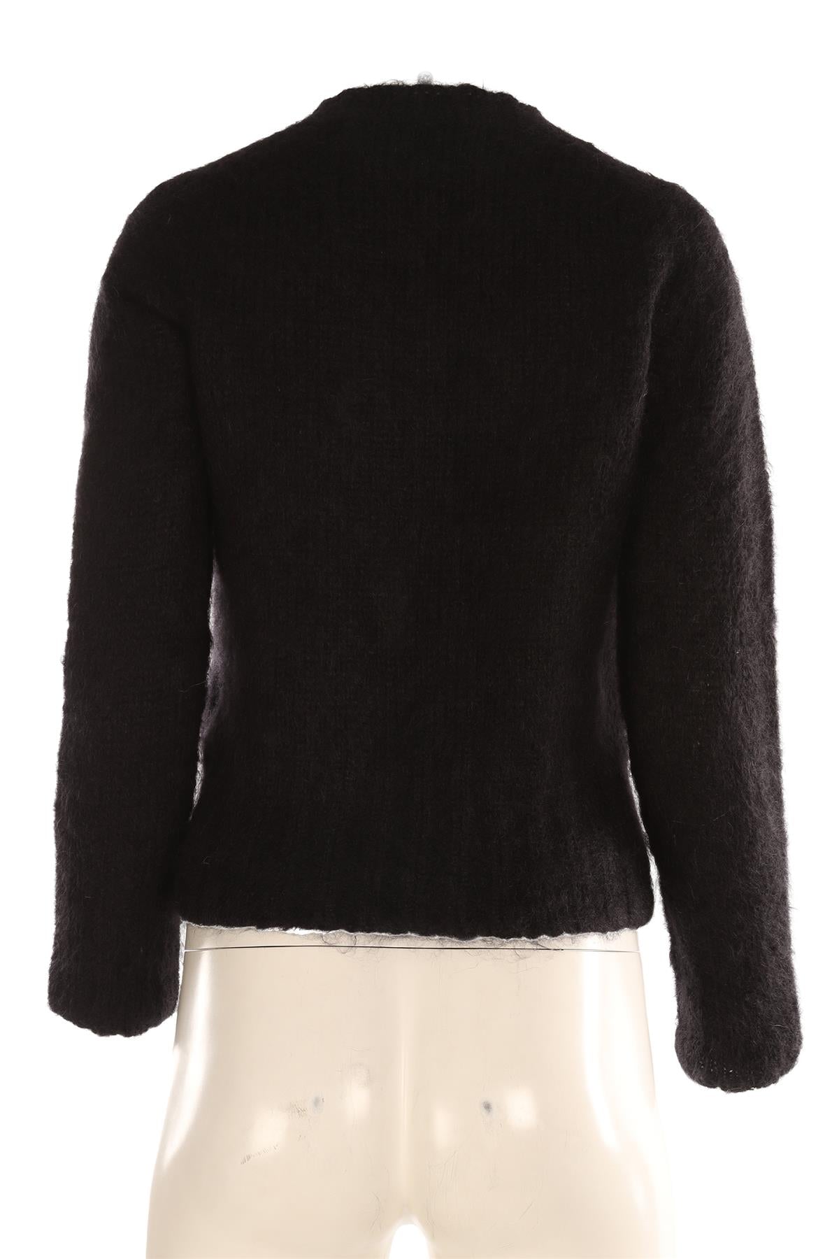 ERDEM BLACK MOHAIR CARDIGAN XSMALL