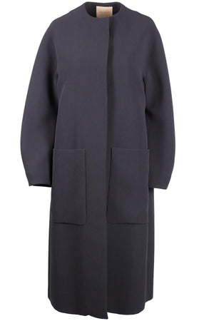 ROKSANDA NAVY CREPE COAT XSMALL