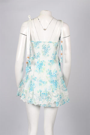 LOVESHACKFANCY COTTON MINI DRESS MEDIUM