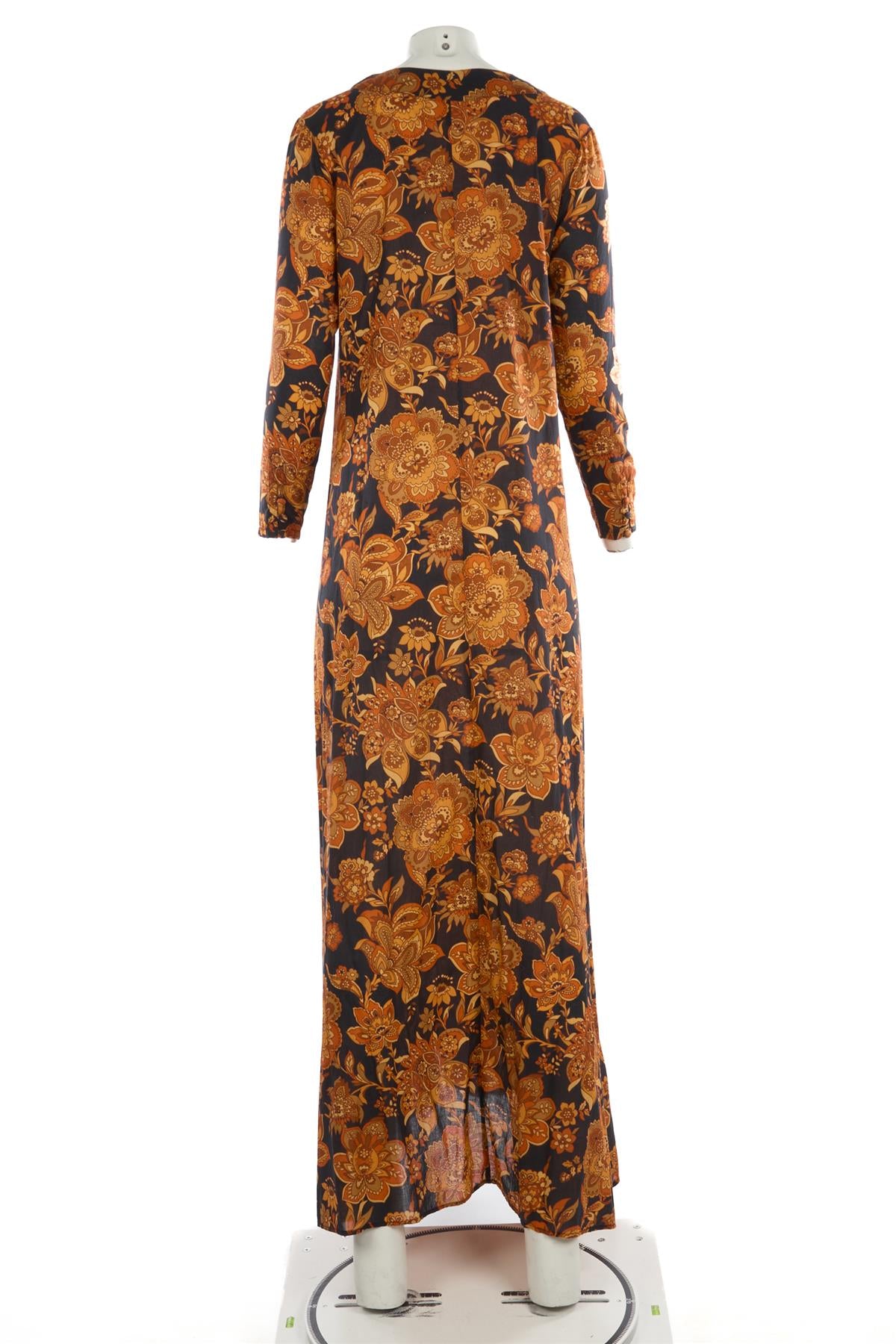 DODO BAR OR ORANGE COTTON MAXI DRESS SMALL