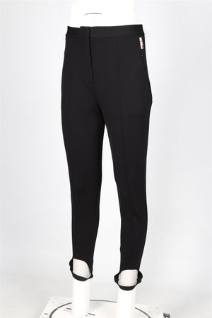 TIBI BLACK JERSEY STIRRUP PANTS US 8 UK 12