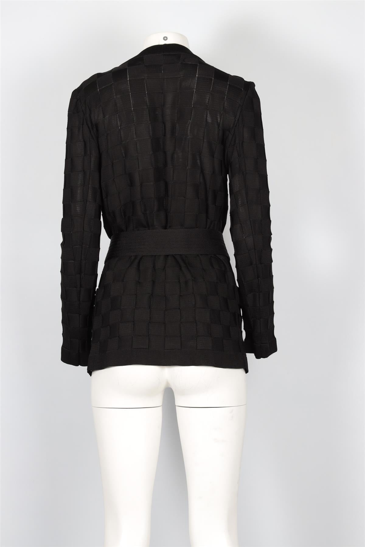 BALMAIN BLACK KNIT CARDIGAN FR 40 UK 12