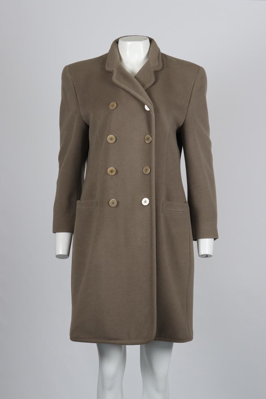 GIORGIO ARMANI VINTAGE WOOL AND CASHMERE BLEND COAT IT 46 UK XL