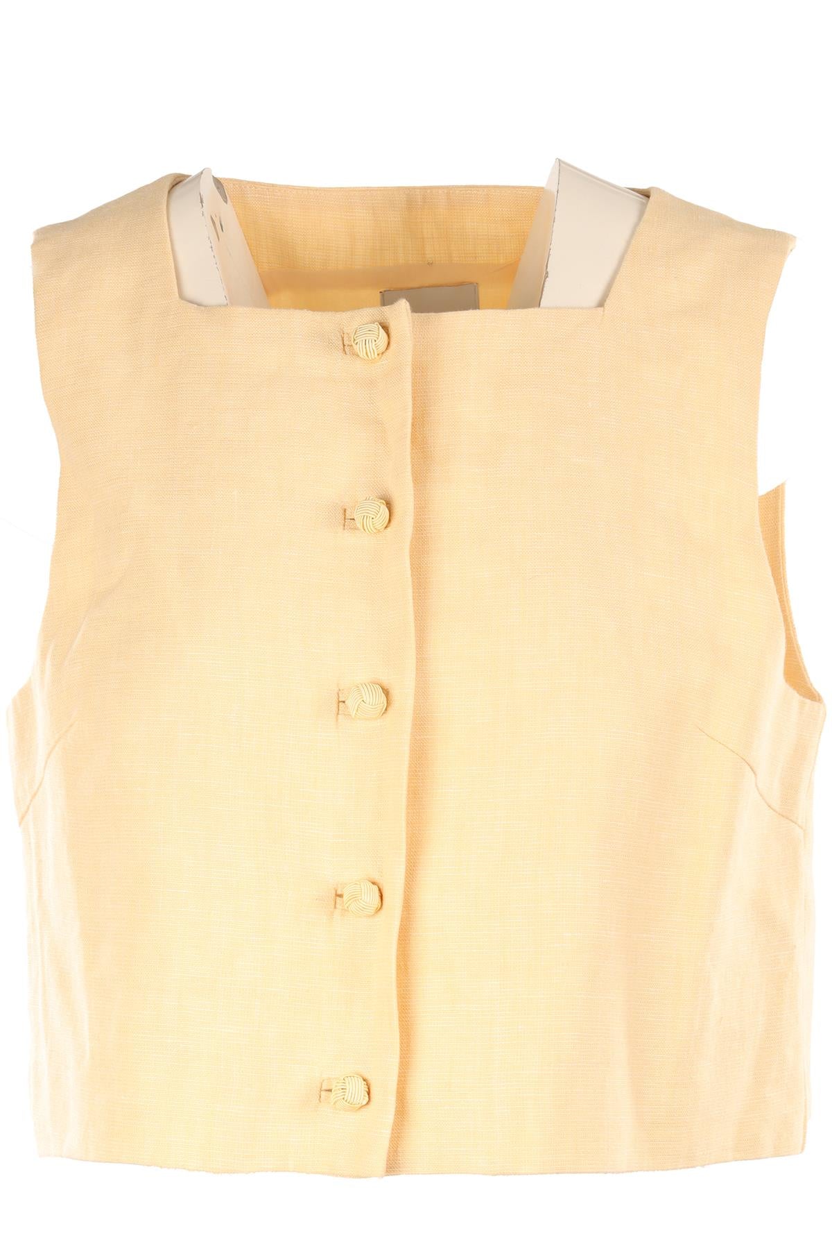 POSSE YELLOW LINEN TOP SMALL