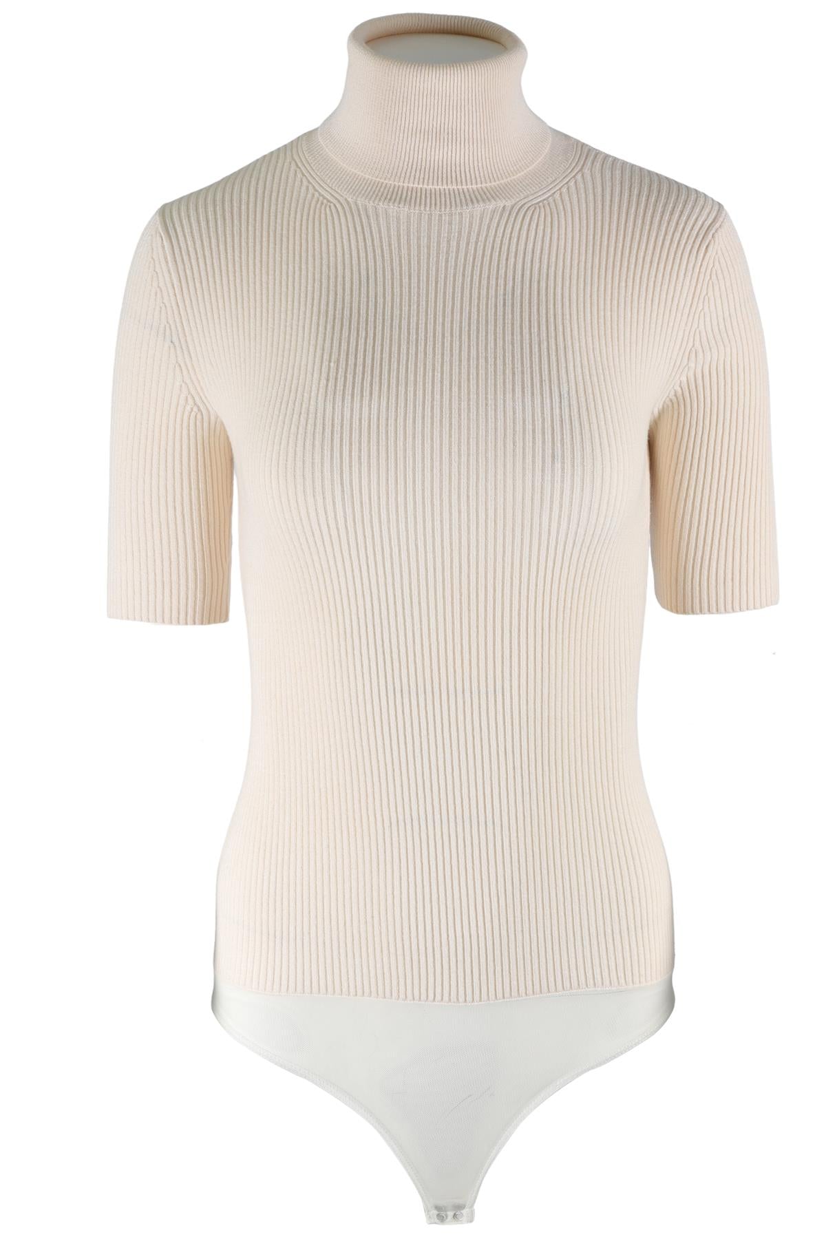 THEORY CREAM WOOL BODYSUIT XSMALL