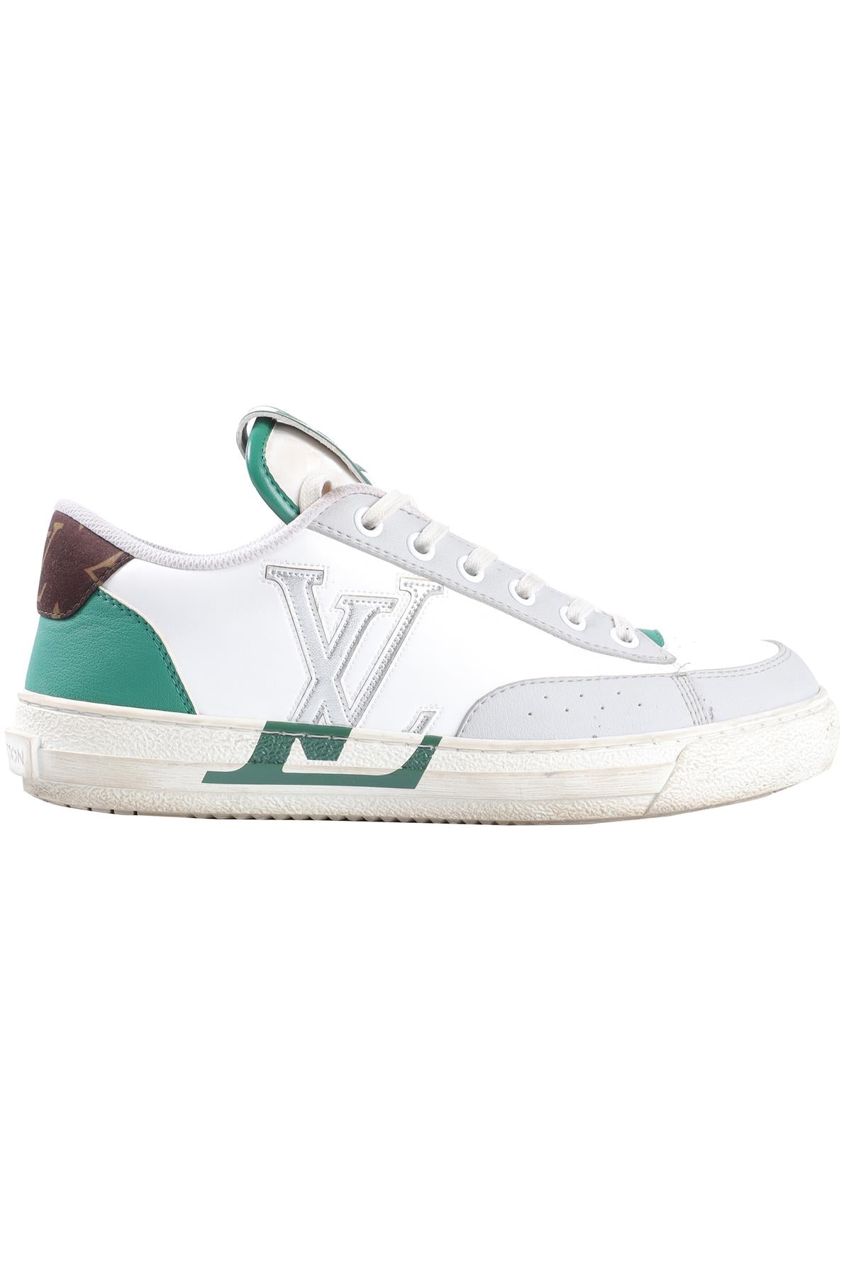 LOUIS VUITTON WHITE CHARLIE LEATHER SNEAKERS EU 37 UK 4 US 7